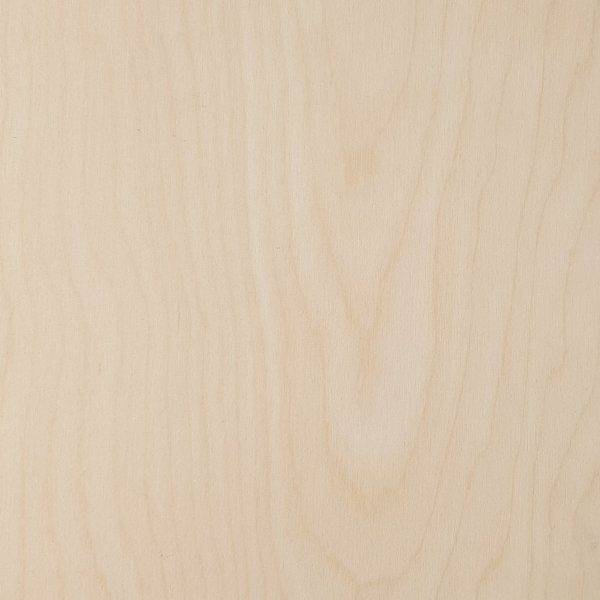 Close-up of pale birch plywood face grain